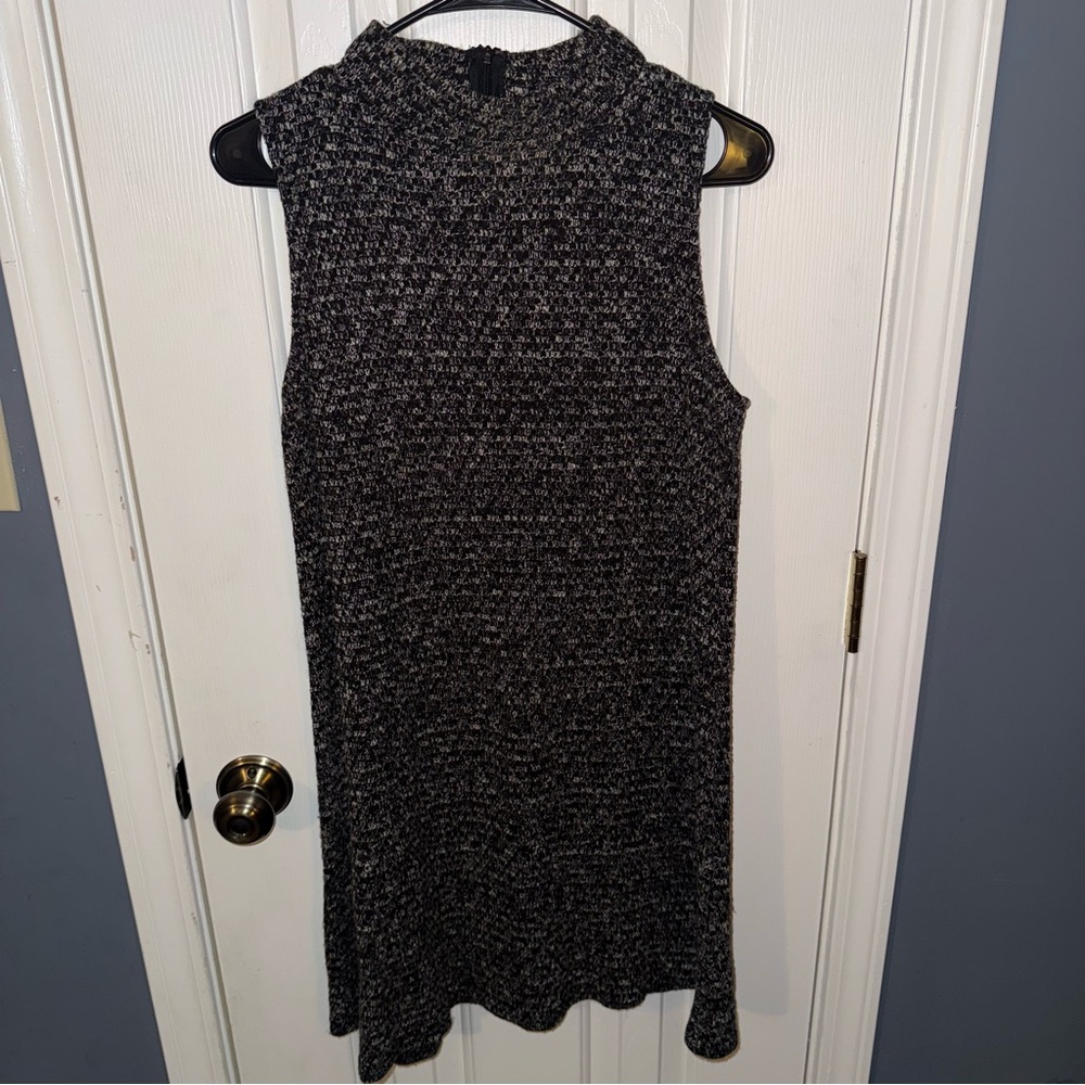 She + Sky Charcoal and White Sleeveless Mini Dress